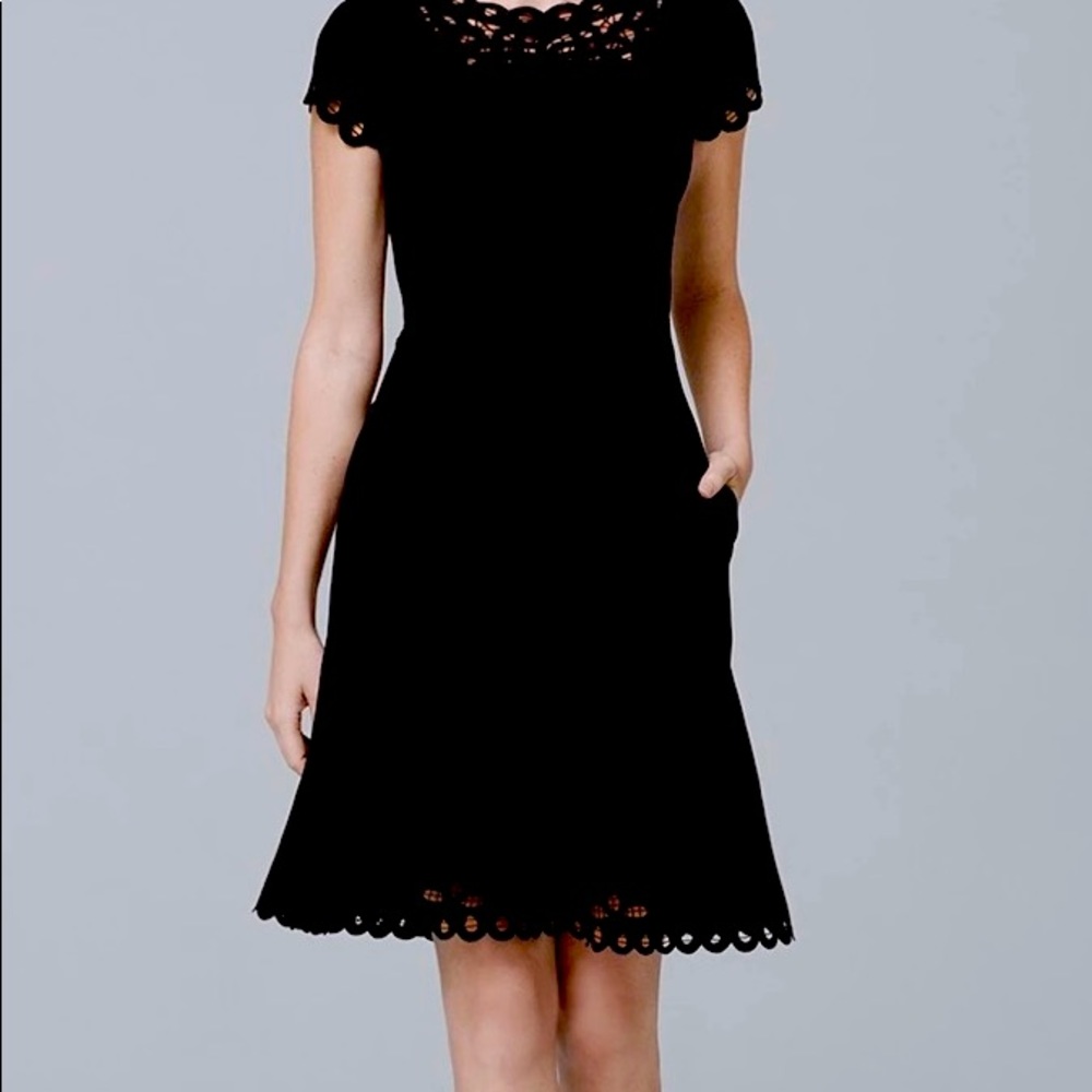 White House Black Market Black Asymmetrical Dress